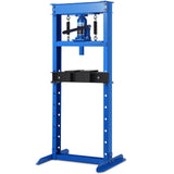 Garvee Hydraulic Press, 12 Ton H-Frame Adjustable Garage Hydraulic Shop Press with 2 Press Plates, Relief Valve, Blue - Blue