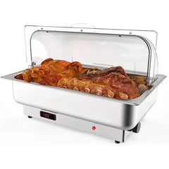 Garvee 9QT(1×1/1Pan)Electric Chafing Dish Set with Temperature Control , Stainless Steel Buffet Servers and Warmers, for Catering