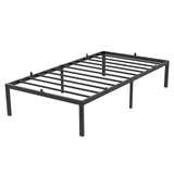 Garvee 14 Inch Twin Bed Frame with Storage,Metal Platform Twin Bed Frame No Box Spring Needed Steel Slat Support Easy Assembly - Black - 14 Inch