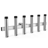 Garvee Fishing Rod Holder Stainless Steel Adjustable Angle 6 Link Tube 2 in Hitch Receiver Silver Rust Resistant