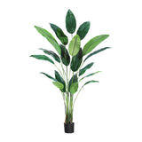 Garvee Artificial Bird of Paradise Plant 7FT(84in) Fake Palm Tree for Indoor Outdoor Modern Decor Faux Plants for Home Office Perfect Housewarming Gift with 20 Trunks Faux Leaves 2 Pack - 7 Ft With 20 Leaves