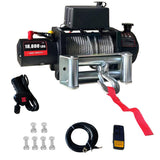 Garvee 18800lbs Electric Vehicle Winch, Waterproof IP67, 80ft Steel Cable, Wireless Remote, 12V Power, Off Road Towing, Black