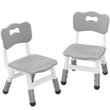 Garvee Kids Chair, 3 Level Height Adjustable Kid Chair, Plastic Toddler Chairs for Children Boys Girls Age 2-8, Suitable for Home Family Classroom Nursery Indoor Use (2 Pack, Grey) - Grey