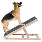 Garvee Foldable Dog Ramp & Stairs Adjustable Wooden Pet Ladder for Beds Sofas Cars 70cm Non-Slip Surface