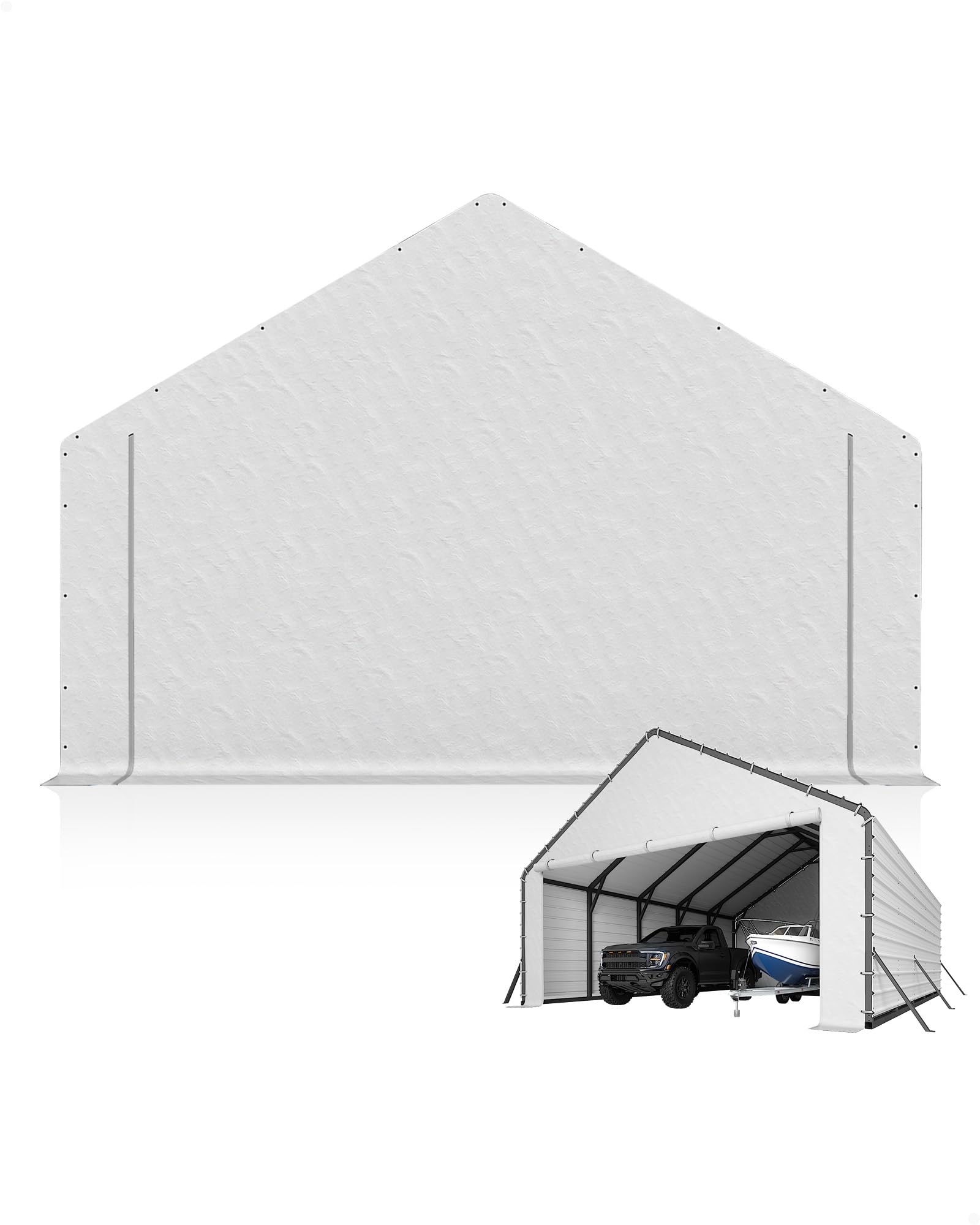 Custom-fit enclosure panel for metal carport