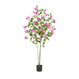 Garvee Artificial Cherry Blossom Tree Faux Silk Plant Decorative Pot Indoor Outdoor Home Office Wedding Garden Party - 1.8M