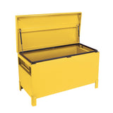 Garvee Steel Truck Bed Toolboxes 36'' Heavy Duty Aluminum Jobsite Storage Box Yellow Large Deck Chest - Yellow