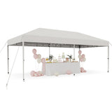 Garvee 10'x20' Pop Up Canopy Heavy Duty & Waterproof Canopy Without Sidewalls for Outdoor Party,Camping,Pickup-White - White