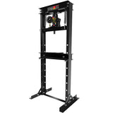 Garvee 12 Ton Hydraulic Shop Press Heavy-Duty H-Frame Bearing Press Adjustable Worktable Metal Bending Straightening Black - Black