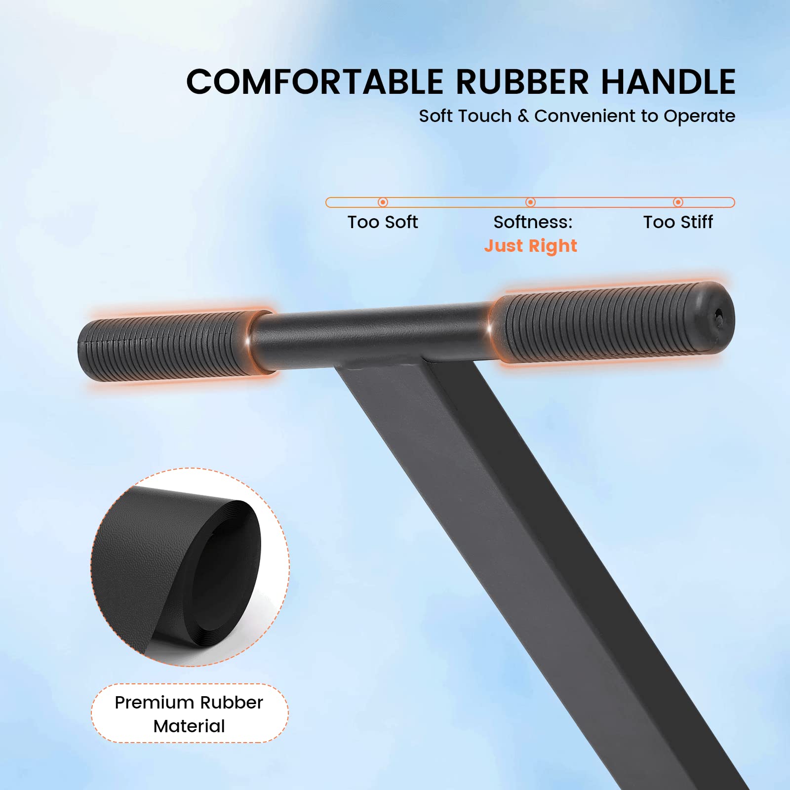 rubber handle grips on adjustable trailer dolly