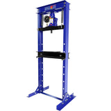 Garvee 12 Ton Hydraulic Shop Press Heavy-Duty H-Frame Bearing Press Adjustable Worktable Metal Bending Straightening U-Joints Garage Floor Press Tool - Blue