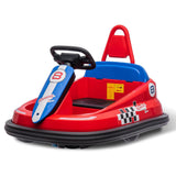 Garvee Ride - B Series: 6V Electric Ride On Toys for Kids 1.5-6 Years Old, Steering Wheel, 360 Degree Spin, 2-Speeds, Lights, Music & Horn, Safety Belts, Best for Birthday - Red - Red