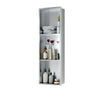 Garvee 3-Layer Stainless Steel Shower Niche, 12" x 36" x 4", Brushed Nickel, Bathroom Recessed Organizer Shelf