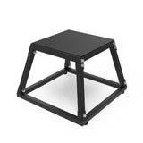 Garvee Plyometric Jumping Box Heavy-Duty Steel Anti-Slip Exercise Plyo Box for Cross Training 12 Inches Black