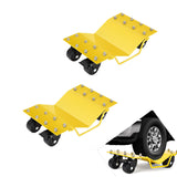 Garvee Car Dolly Set of 2 Heavy Duty Car Wheel Dollies 4000 LBS Capacity Rotating Wheels For Moving Truck Black - Yellow