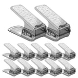 Garvee Adjustable Shoe Slots Organizer 12 Pack Transparent Gray for Closet Organization Space Saving 3 Levels - Transparent Gray