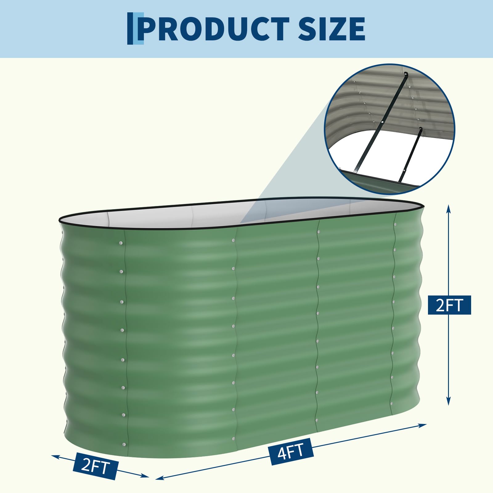 4' x 2' x 2' raised garden bed product size