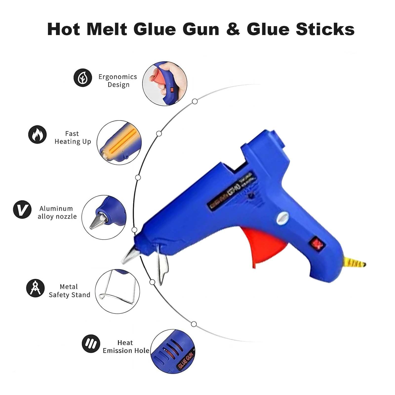 Pistolet à colle thermofusible et bâtons de colle pour le débosselage sans peinture