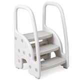 Garvee Step Stool for Kids Toddler Step Stool with Handle, Step Stool for Kids Bathroom Sink, Kitchen Counter & Potty Stool, Adjustable Toddler 2 3 Step Stool Standing Tower for Bathroom & Kitchen Counter