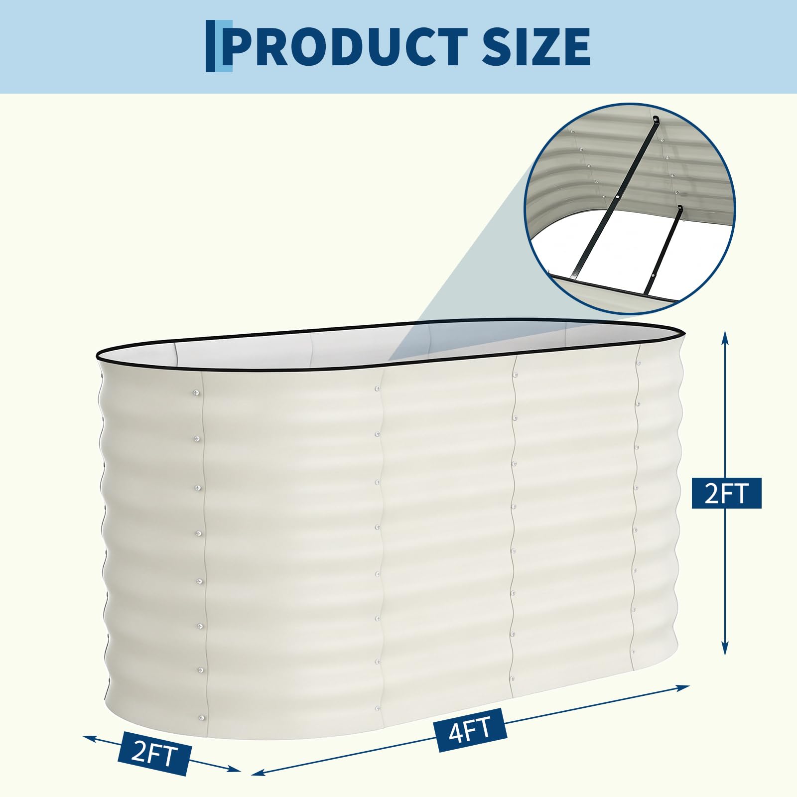 4' x 2' x 2' raised garden bed product size