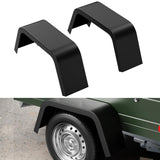 Garvee 2 Pack Trailer Fenders Single Axle,Heavy Duty Steel Diamond Plate Single Axle Trailer Fenders Fit 14"-16"Wheel Tires,Car Hauler Trailer,Cargo Trailer,Utility Trailer,Landscape Trailer (Black)