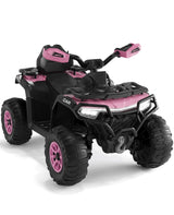 Garvee 12V Electric Ride On Car for Kids 3-8 Years, 2 * 45W Motor, Remote Control, LED Lights, Music Player & Emergency Brake, Battery Powered Cars for Toddlers & Big Kids - Pink - Pink