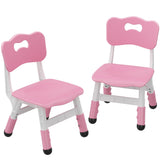 Garvee Kids Chair, 3 Level Height Adjustable Kid Chair, Plastic Toddler Chairs for Children Boys Girls Age 2-6, Suitable for Home Family Classroom Nursery Indoor Use (2 Pack, Pink) - Pink