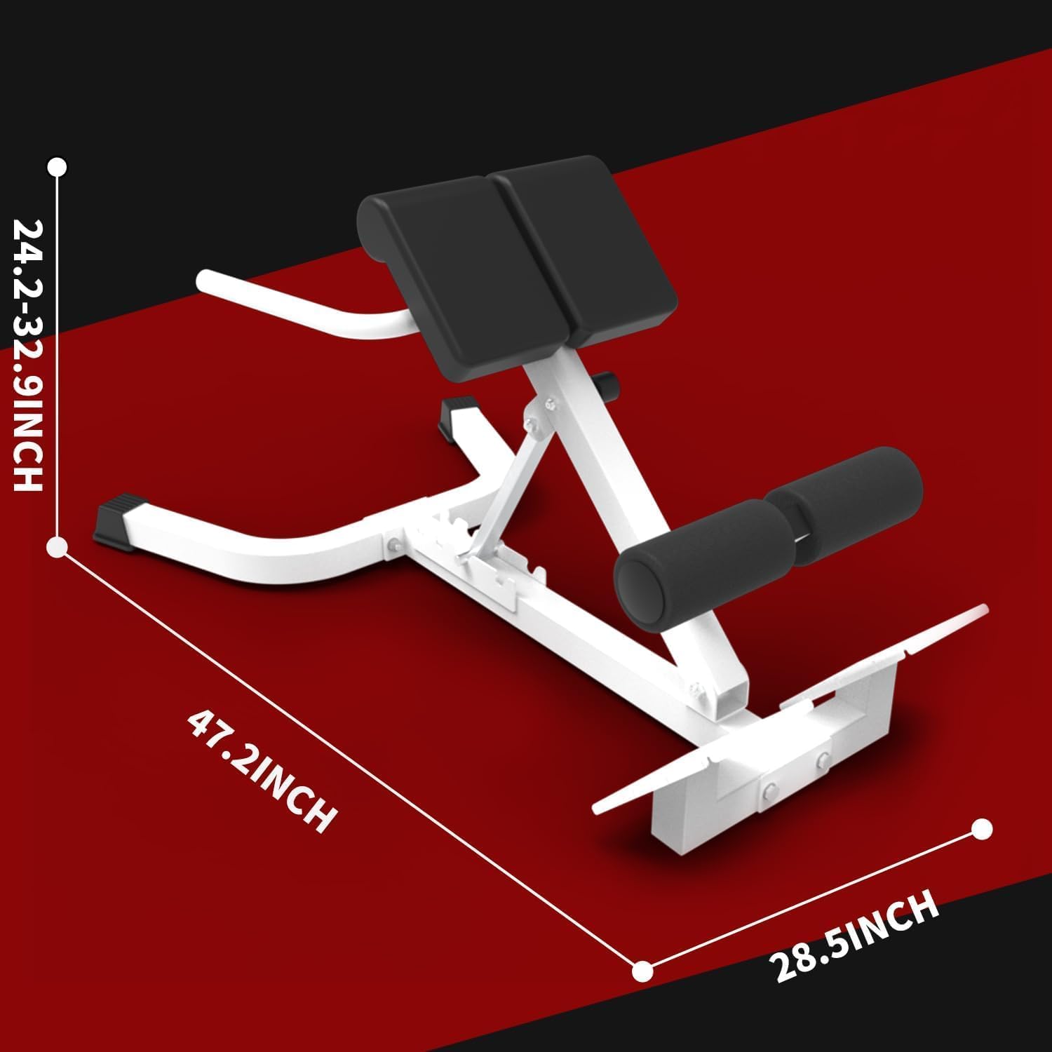 Compact dimensions of the Garvee roman chair for home gym use