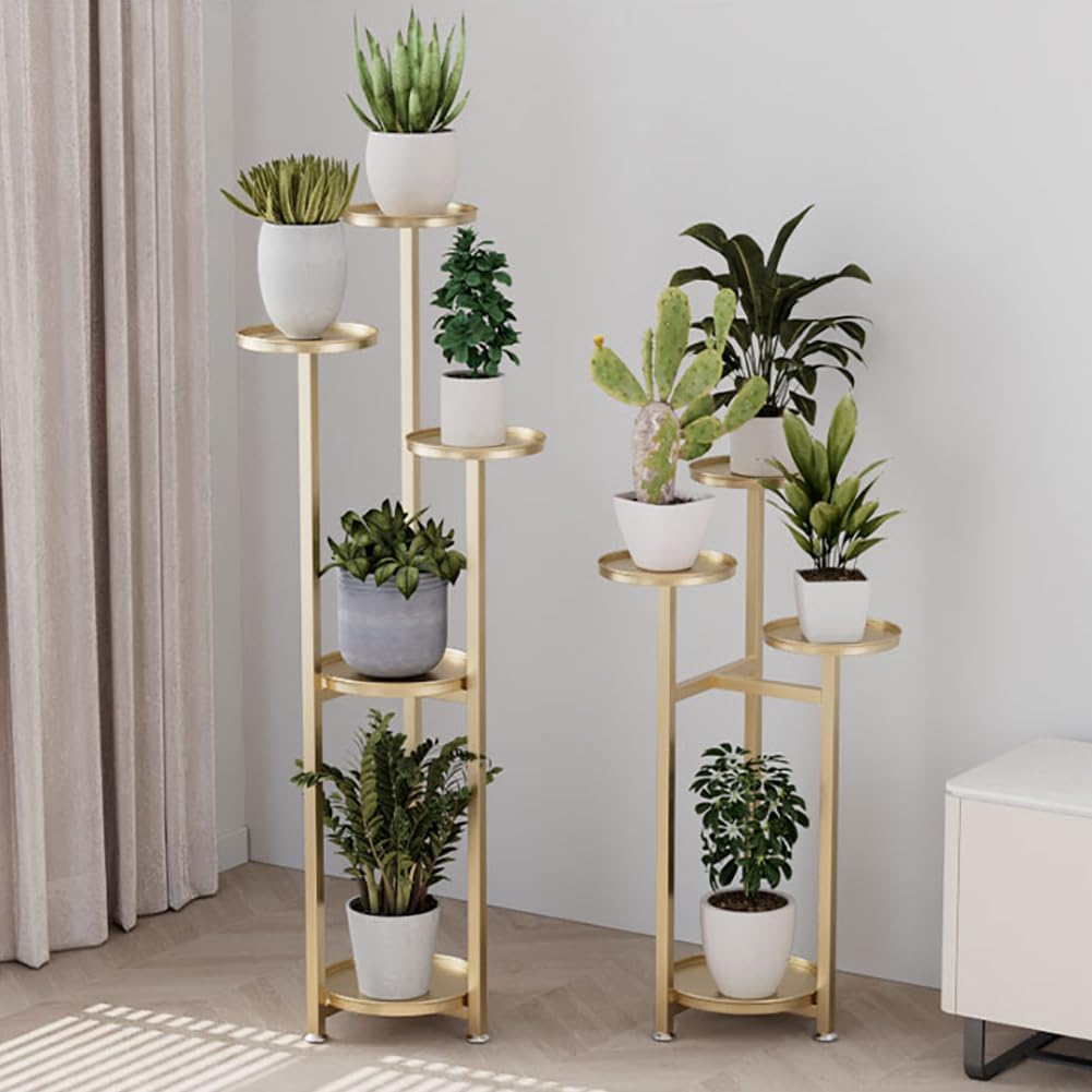 Tall plant shelf set showing multi-level layout and vertical storage style
