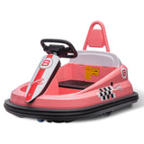 Garvee Ride - B Series: 6V Electric Ride On Toys for Kids 1.5-6 Years Old, Steering Wheel, 360 Degree Spin, 2-Speeds, Lights, Music & Horn, Safety Belts, Best for Birthday - Pink - Pink