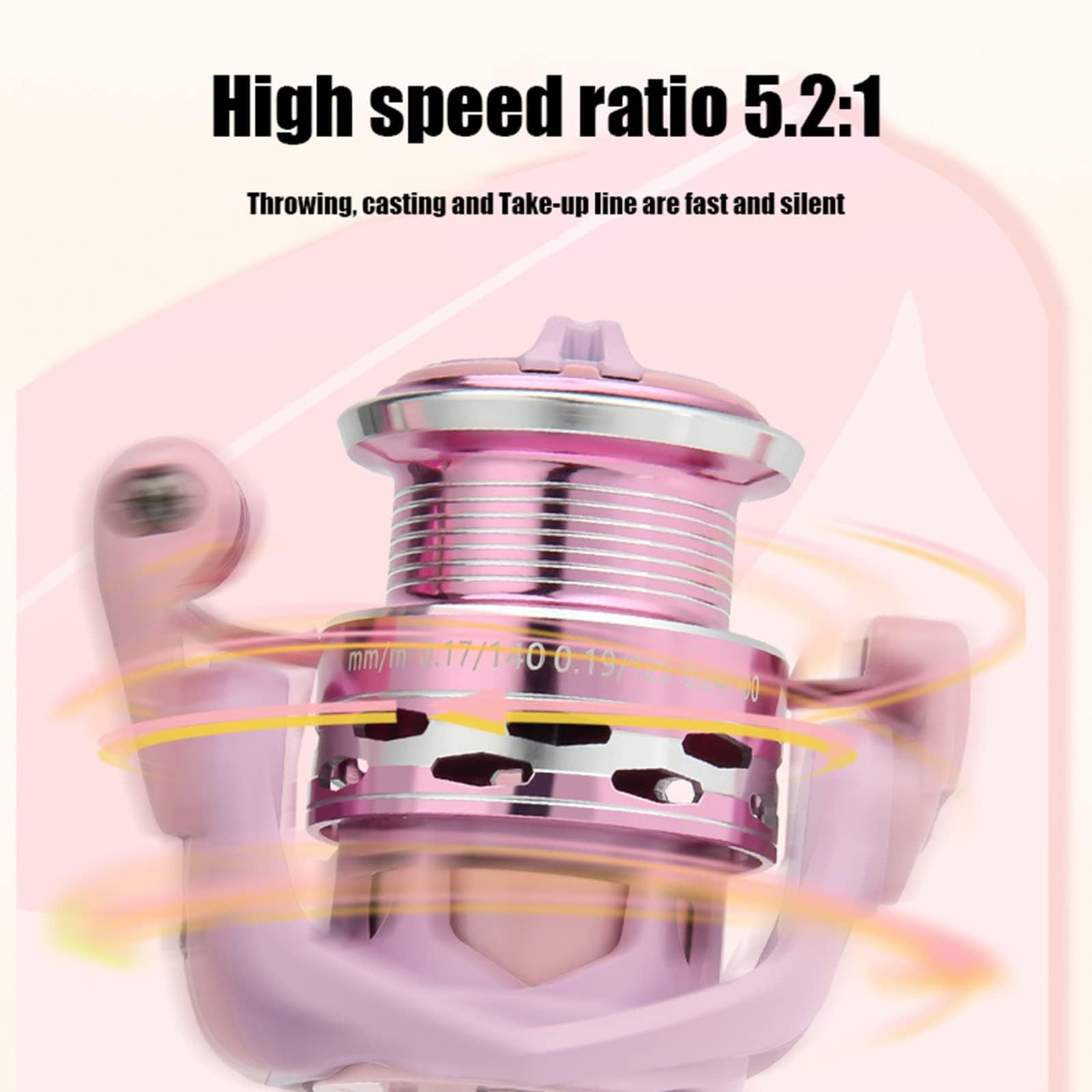 5.2:1 gear ratio high speed retrieve