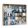Garvee 70 Pcs Christmas Ball Ornaments Set, Christmas Ball Shatterproof Hanging Tree Ornament Assortment Set, Merry Christmas Sign & Top Tree Toppers, Xmas Indoor Outdoor Party Home Decor, Blue