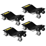 Garvee Black Car Dollies Set of 4 Heavy Duty Vehicle Dolly for Garage Moving Cars Motorcycles Trucks 6000 LB Capacity