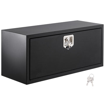 Garvee 36x14x16 Inch Underbody Truck Box Black Steel Lockable Waterproof Heavy Duty Tool Storage Organizer for Trucks