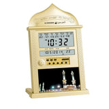 Garvee Azan Clock Muslim Athan Wall Clock with LCD Display for Home Office Mosque, Digital Azan Clock, Black - Gold