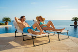 Garvee Tanning Chair With Face Hole, Folding Beach Lounge Chair, 5-Position Adjustable Backrest, Portable Beige For Pool Patio Backyard Beach