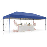 Garvee 10' X 20' Pop up Canopy Tent with 210 D Oxford Fabric, Portable Instant Commercial Canopy Including 12 Stakes 6 Sandbags for Farmers' Market, Wedding Event, Outdoor Camping-Blue - Blue