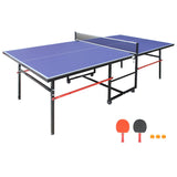 Garvee Portable 8FT Ping Pong Table Set Foldable Table Tennis Table Indoor Outdoor 12MM MDF Surface Black - 8Ft-Ttb06C-B