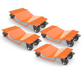 Garvee Heavy Duty Car Wheel Dolly Set, 8000LBS Car Moving Dolly, Wheel Dollies Car Tire Stake Set of 4 Piece, Car Tire Dolly Cart Moving Cars, Trucks, Motorcycles, Boats, Orange - Orange