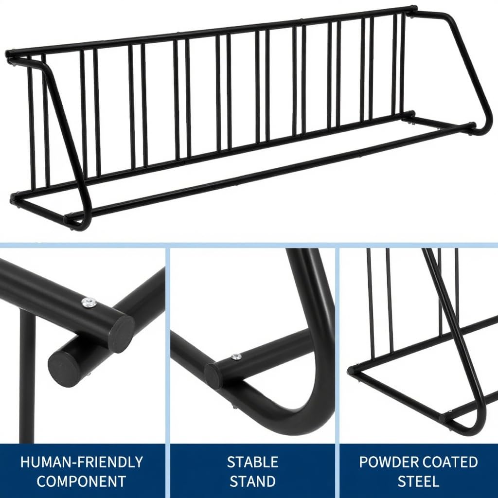 Heavy-duty powder-coated steel bike rack