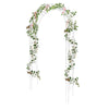 Garvee Garden Arch Arbor Trellis, 8.5Ft Metal Outdoor Wedding Archway, White, Patio, Backyard, Party Decoration