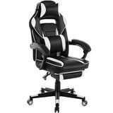 Garvee Ergonomic Computer Gaming Chair, Home Office Chair with Footrest, Headrest & Lumbar Support, 360° Swivel Height Adjustable Video Game Chair, 300LB Capacity for Adults and Teens, Black&White - Black & White