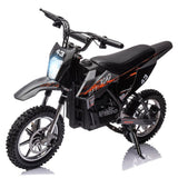 Garvee Ride - T Series: 36V Kids Electric Dirt Bike, 350W/15.5MPH Brushless Motor, LED, Comfortable Leather Seat, 175lbs Max Load Capacity- Black - Black