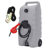 Garvee 14 Gal Gas Can Fuel Caddy With Pump For Cars Lawn Mowers Boats Medium Gray Durable Leak-Proof Portable - Gray