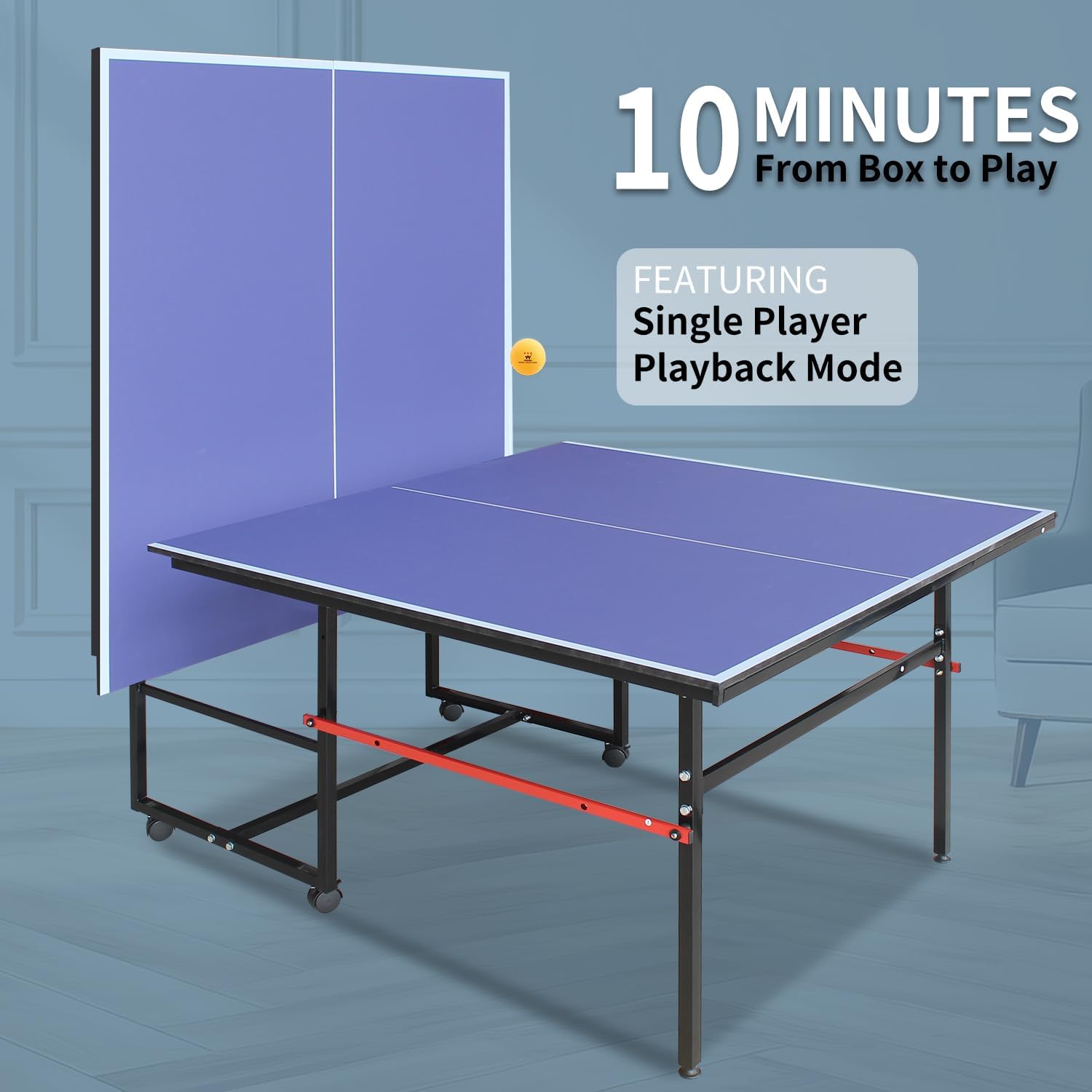 Single player playback mode ping pong table