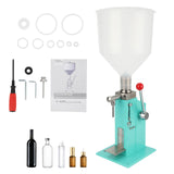Garvee 5-50ml Manual Paste Liquid Filling Machine - Adjustable Bottle Filling Machine With 10L Transparent, Lightweight Design for Creams Perfume Drink Medicine - Green
