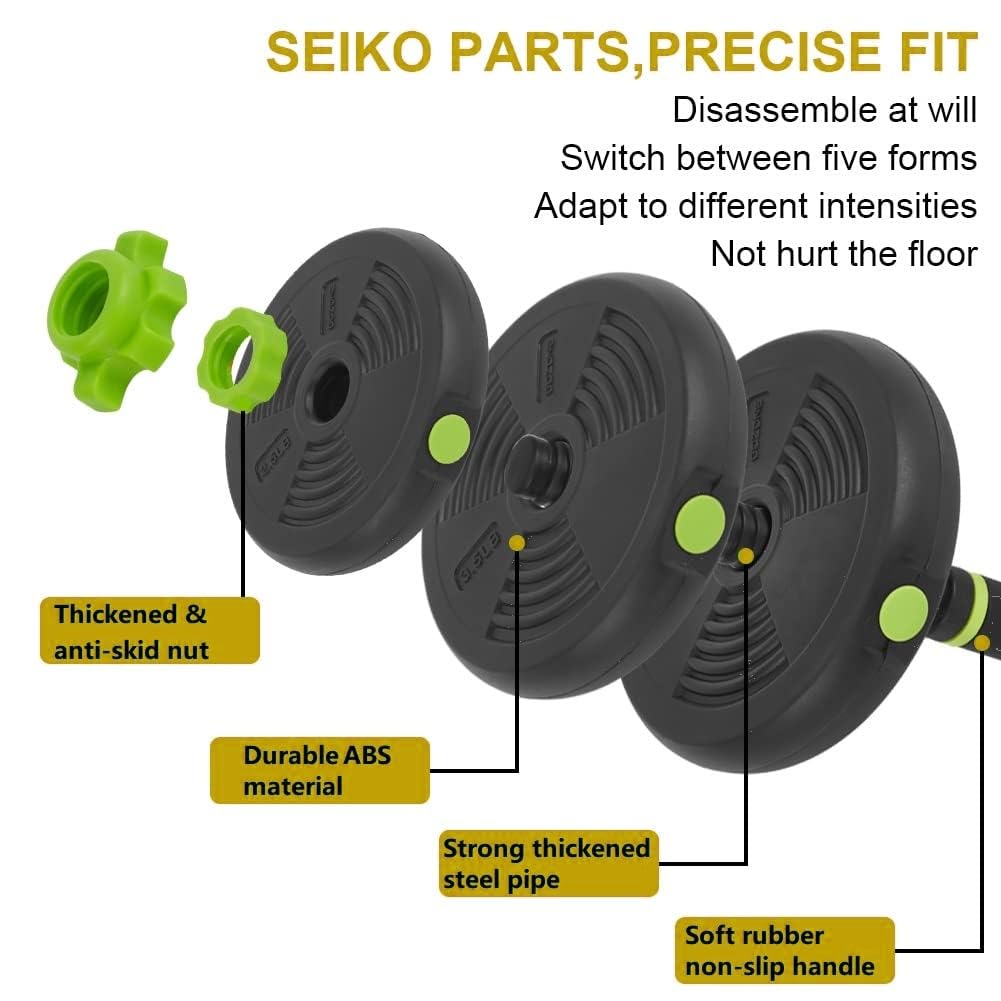 Anti-slip ABS handle and thick ABS weight plates for secure home gym use