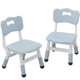 Garvee Kids Chair, 3 Level Height Adjustable Kid Chair, Plastic Toddler Chairs for Children Boys Girls Age 2-6, Suitable for Home Family Classroom Nursery Indoor Use (2 Pack, Grayish Blue) - Grayish Blue