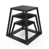 Garvee Metal Plyometric Jump Box, Steel Plyometric Platform with Anti-Slip Top, 12/18/24/30 Inch, Home Gym Training