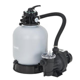 Garvee 16" Sand Filter Pump for Above Ground Pool, 1HP 3962GPH, Grey, Pool Pumps Above Ground with 7-Way Valve & Strainer Basket - Grey